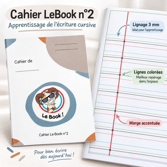 Cahier n°2 Apprentissage des lettres cursives